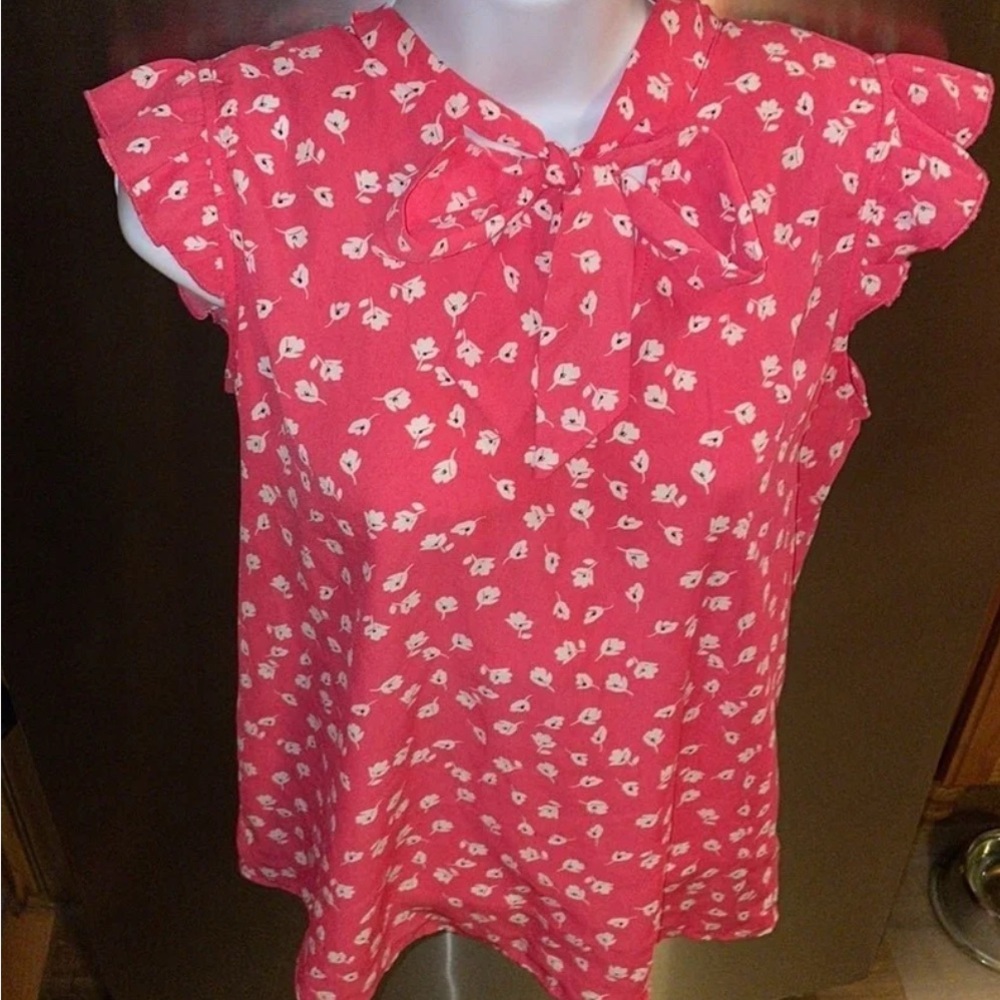 Pink Floral Women's Blouse - Picture 3 of 12